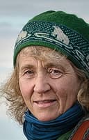Åshild Ønvik Pedersen, wearing winter clothes and a green hat